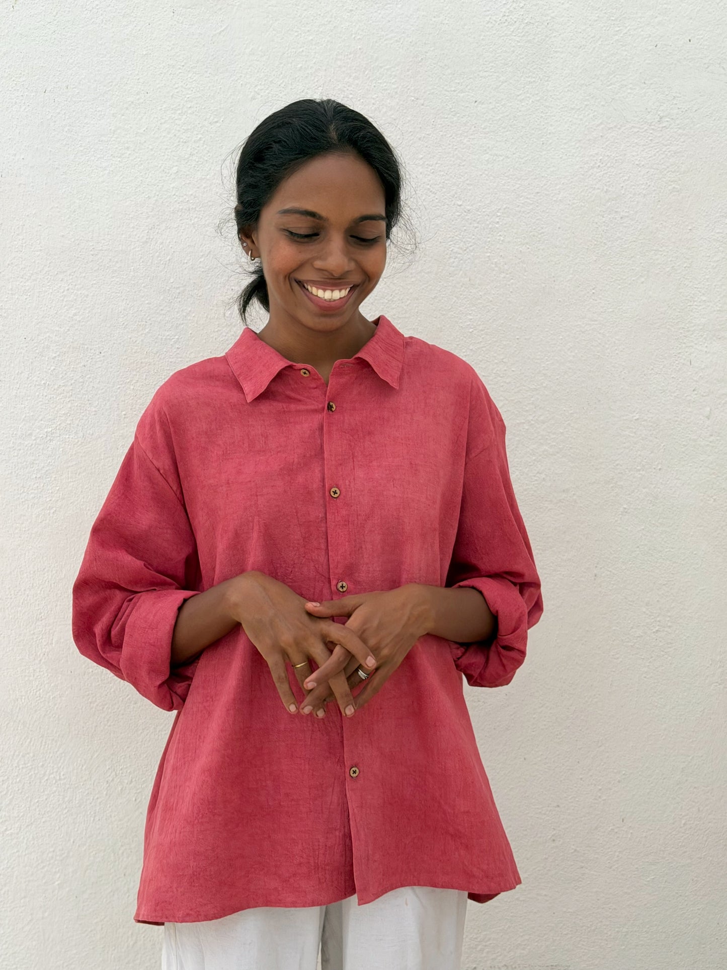 SMOCKING OVERSIZED SHIRT
