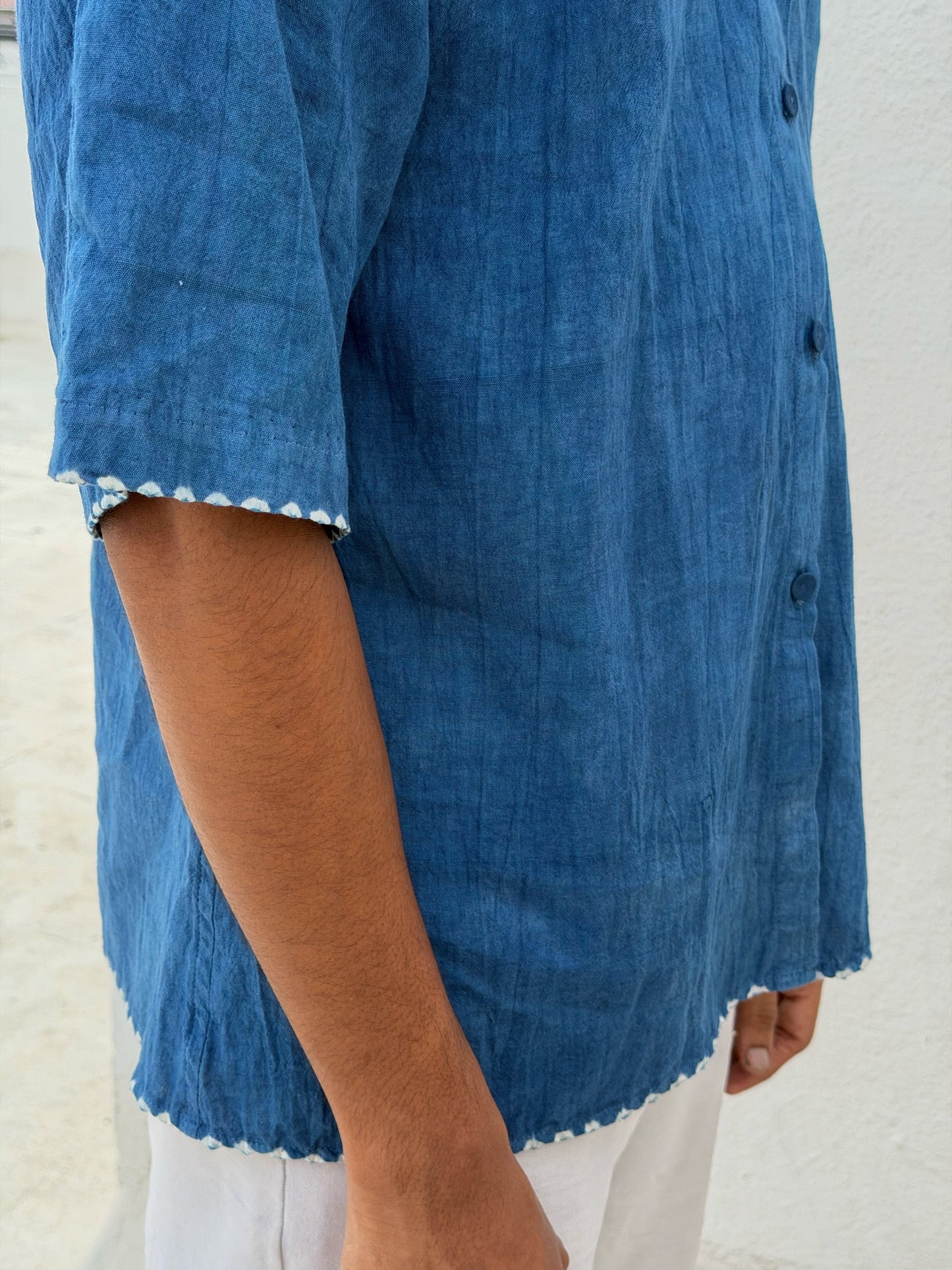 MINIMAL BANDHINI INDIGO SHIRT