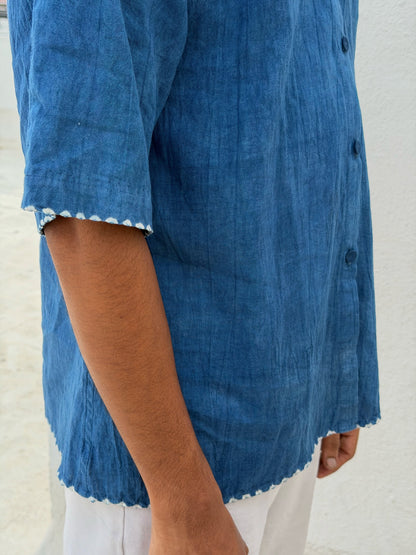 MINIMAL BANDHINI INDIGO SHIRT