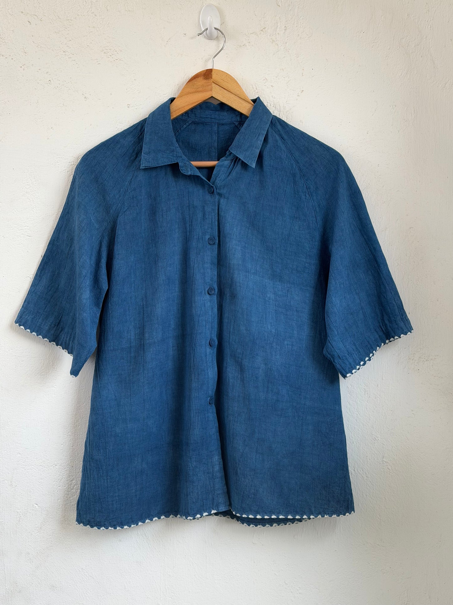 MINIMAL BANDHINI INDIGO SHIRT