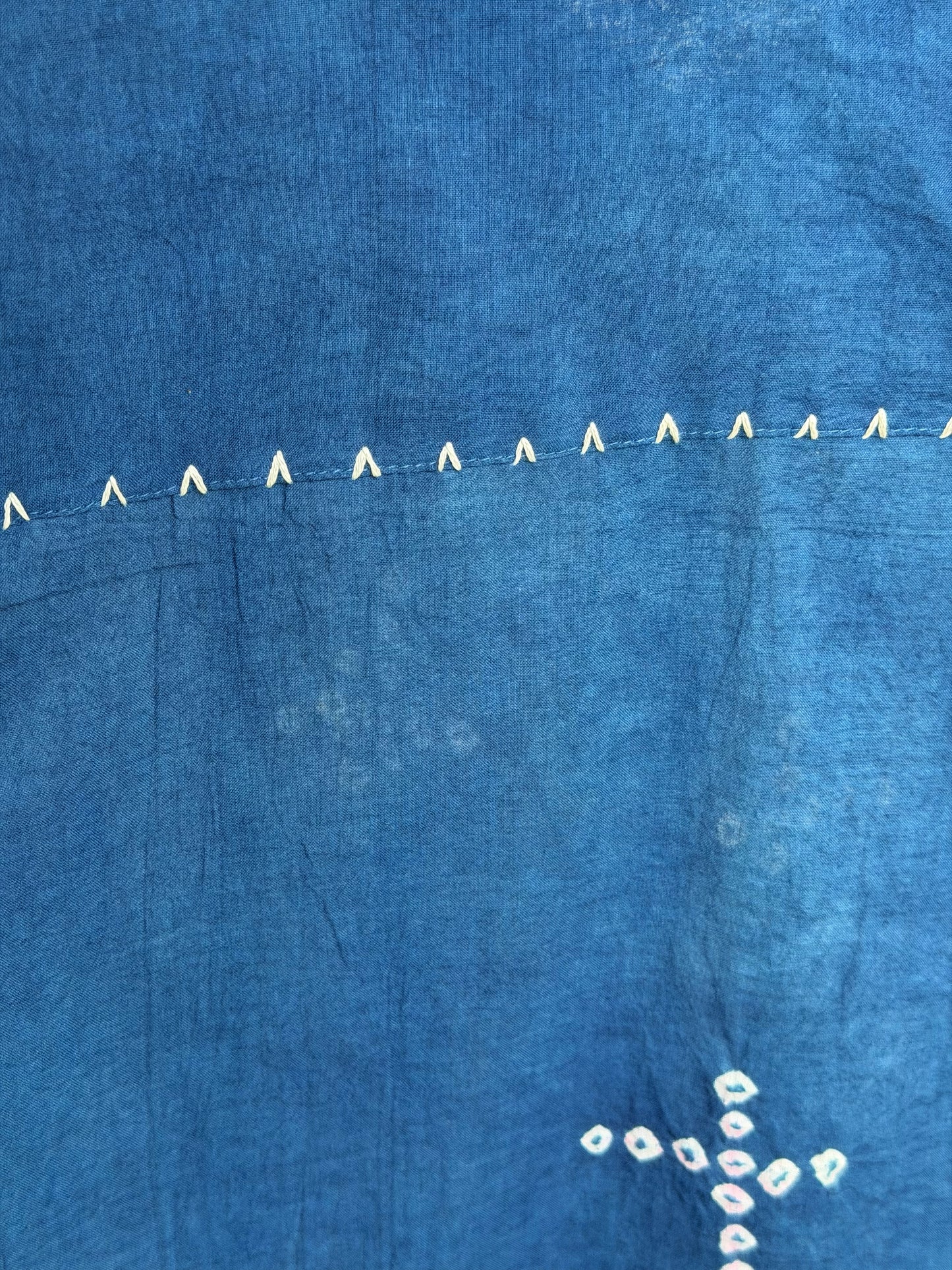 SUNGUDI AND EMBROIDERED INDIGO SHIRT