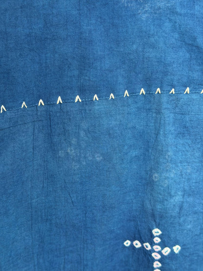 SUNGUDI AND EMBROIDERED INDIGO SHIRT