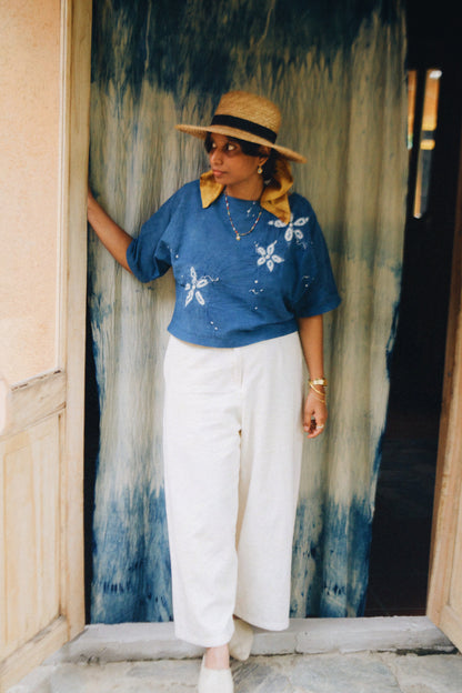 INDIGO KIMONO TOP