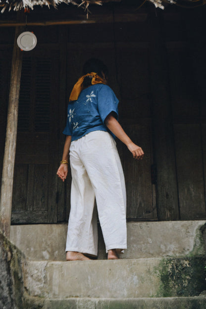 INDIGO KIMONO TOP
