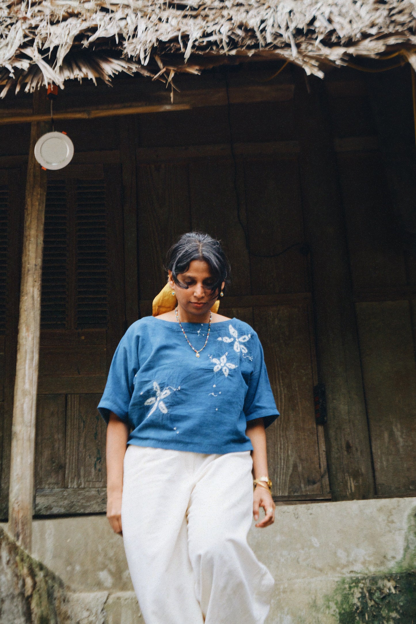 INDIGO KIMONO TOP