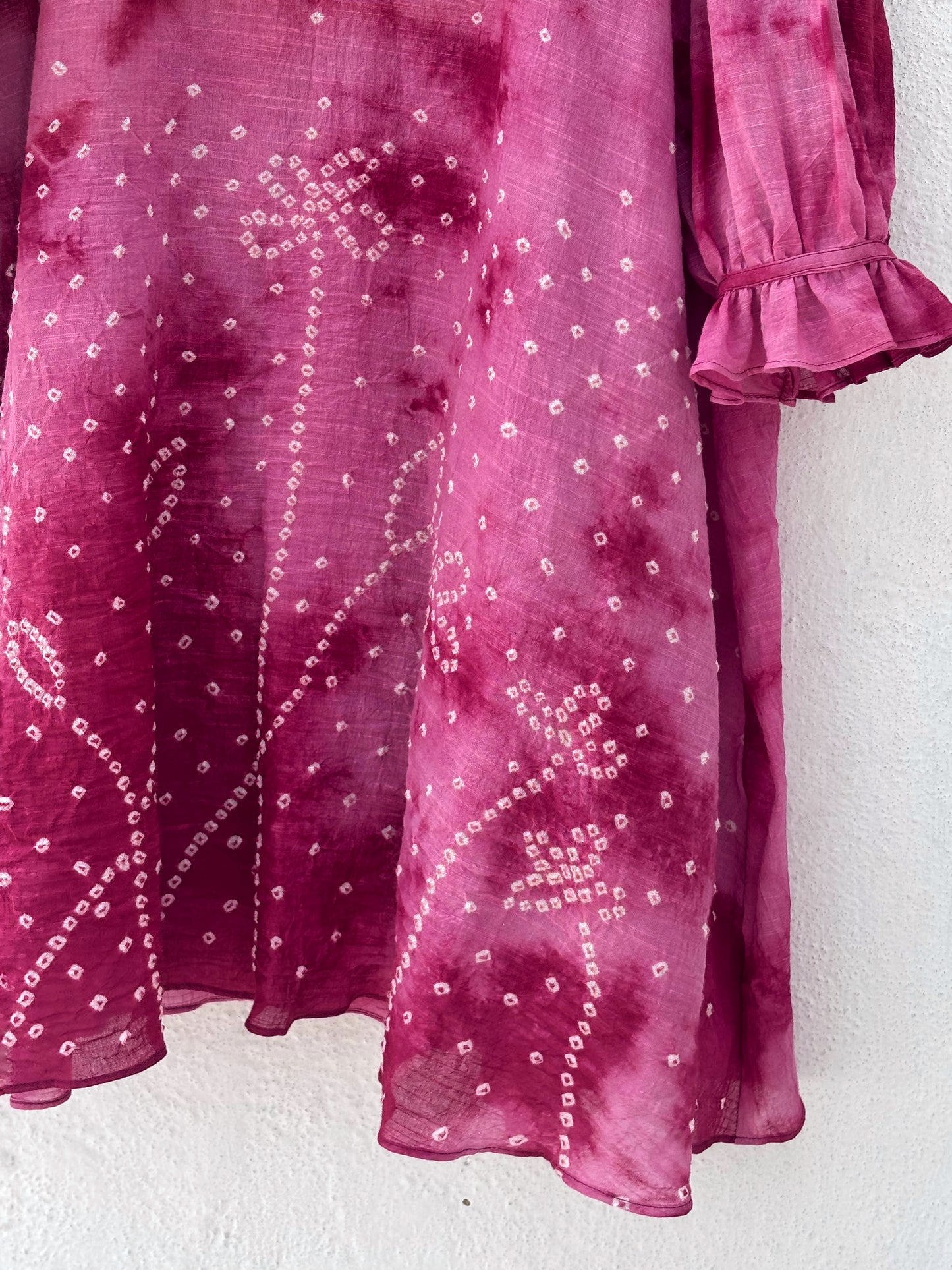 PINK TIE DYE SUNGUDI DRESS