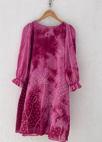 PINK TIE DYE SUNGUDI DRESS