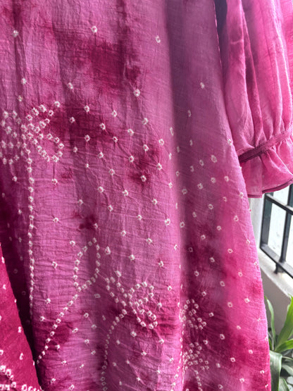 PINK TIE DYE SUNGUDI DRESS