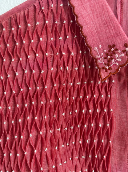 SMOCKED SHIRT