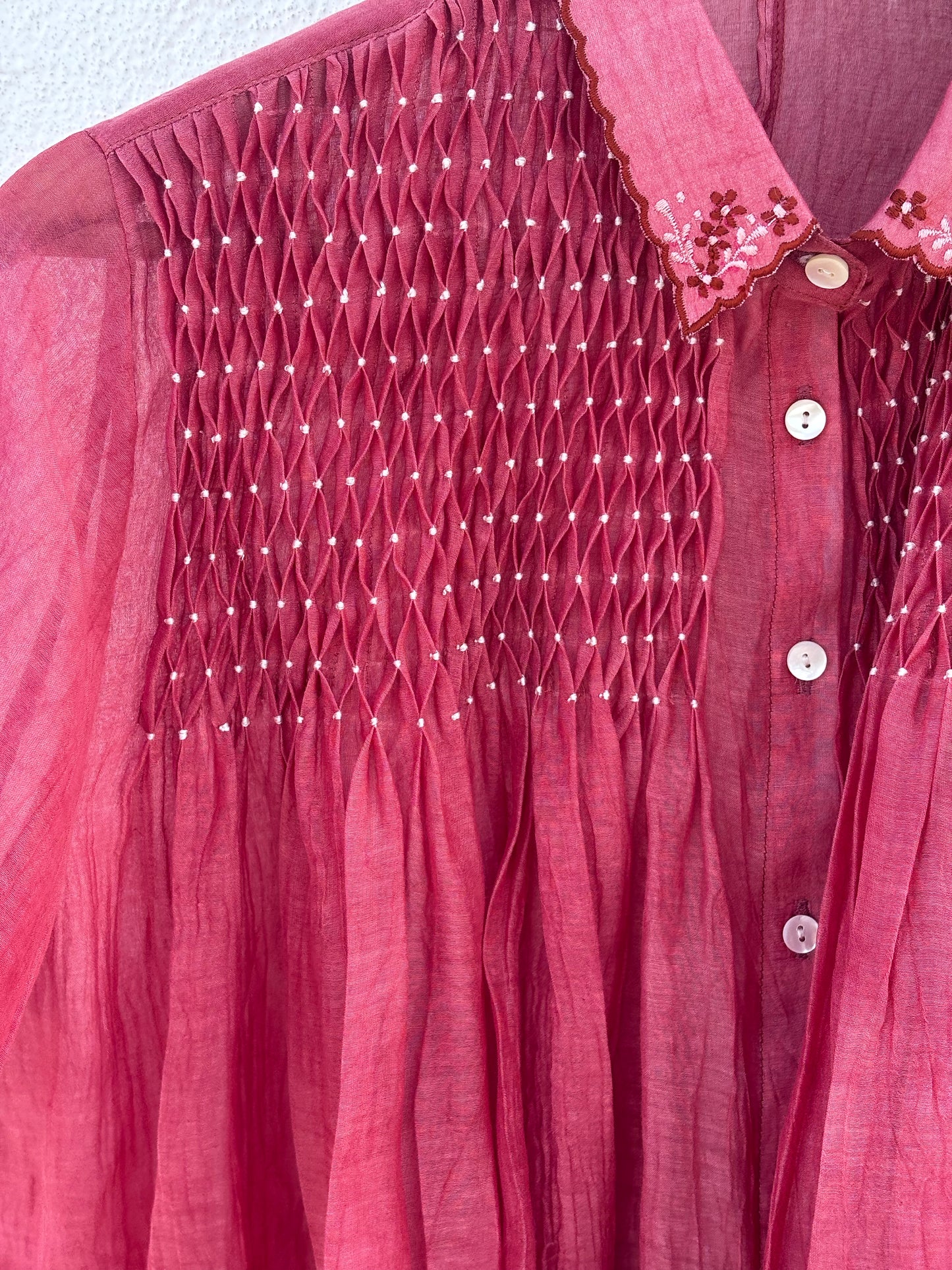 SMOCKED SHIRT