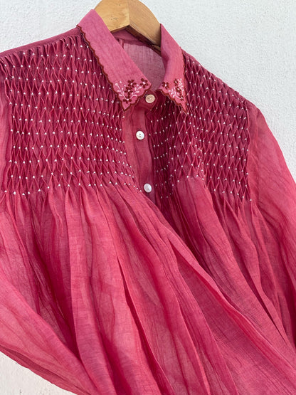 SMOCKED SHIRT