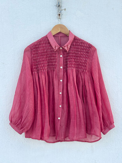 SMOCKED SHIRT