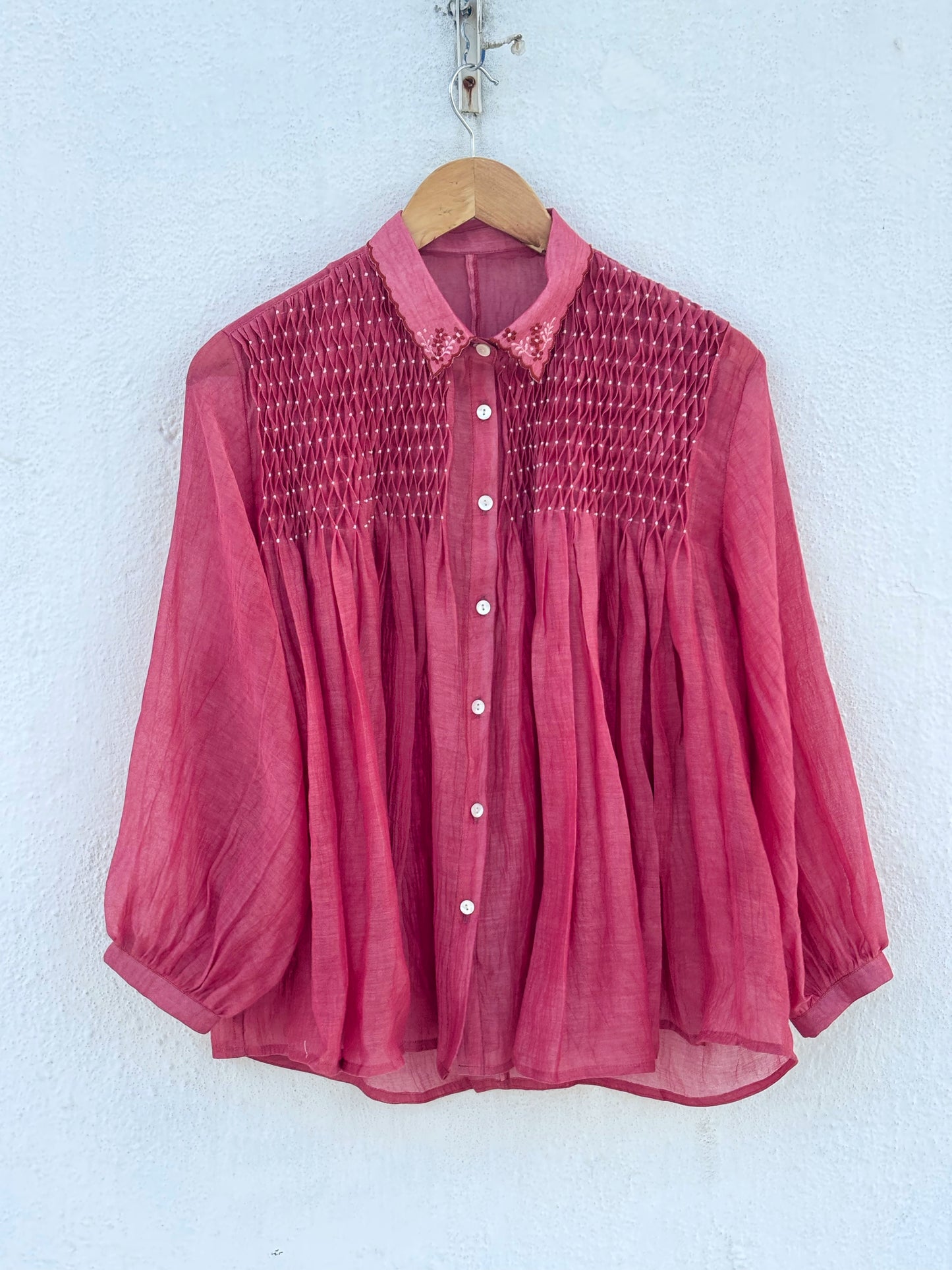 SMOCKED SHIRT