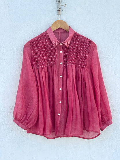 SMOCKED SHIRT