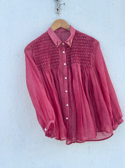 SMOCKED SHIRT