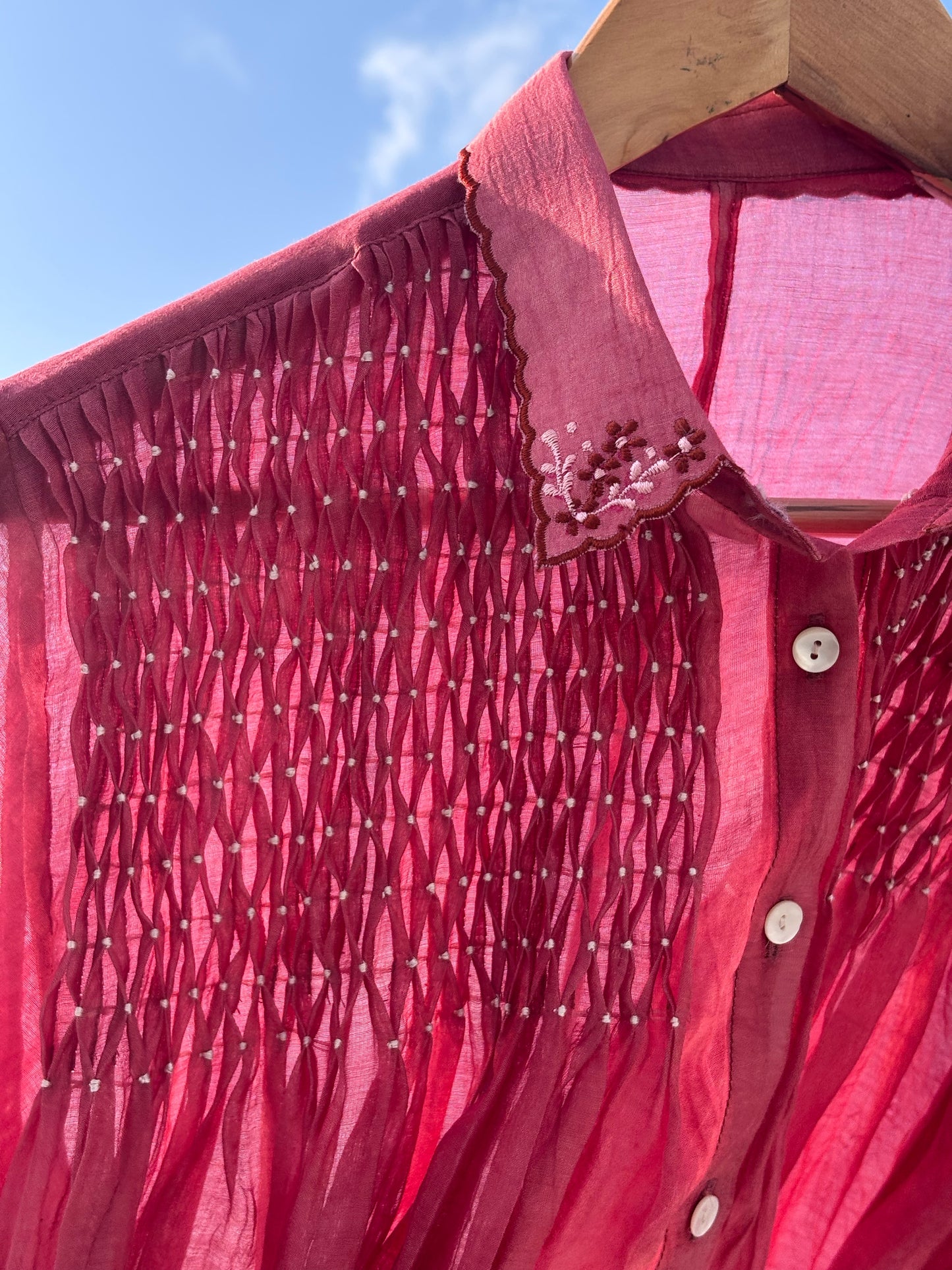 SMOCKED SHIRT