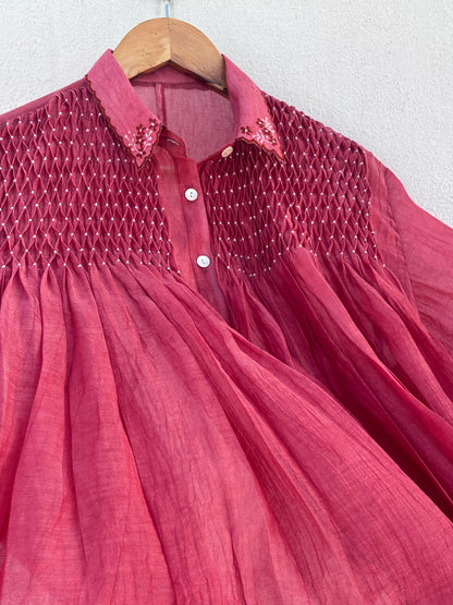 SMOCKED SHIRT