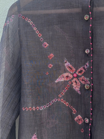 FLORAL SHIBORI SHIRT