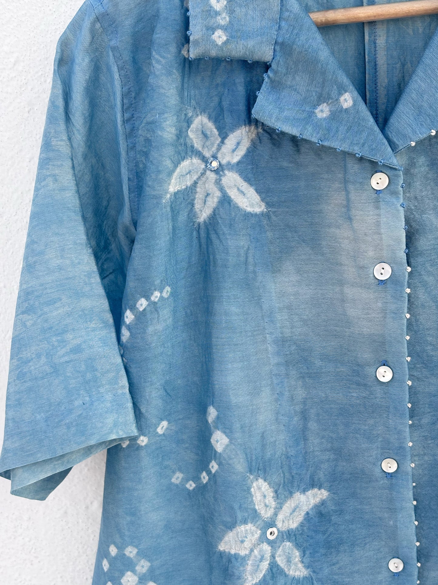 SHIBORI COTTON SILK SHIRT