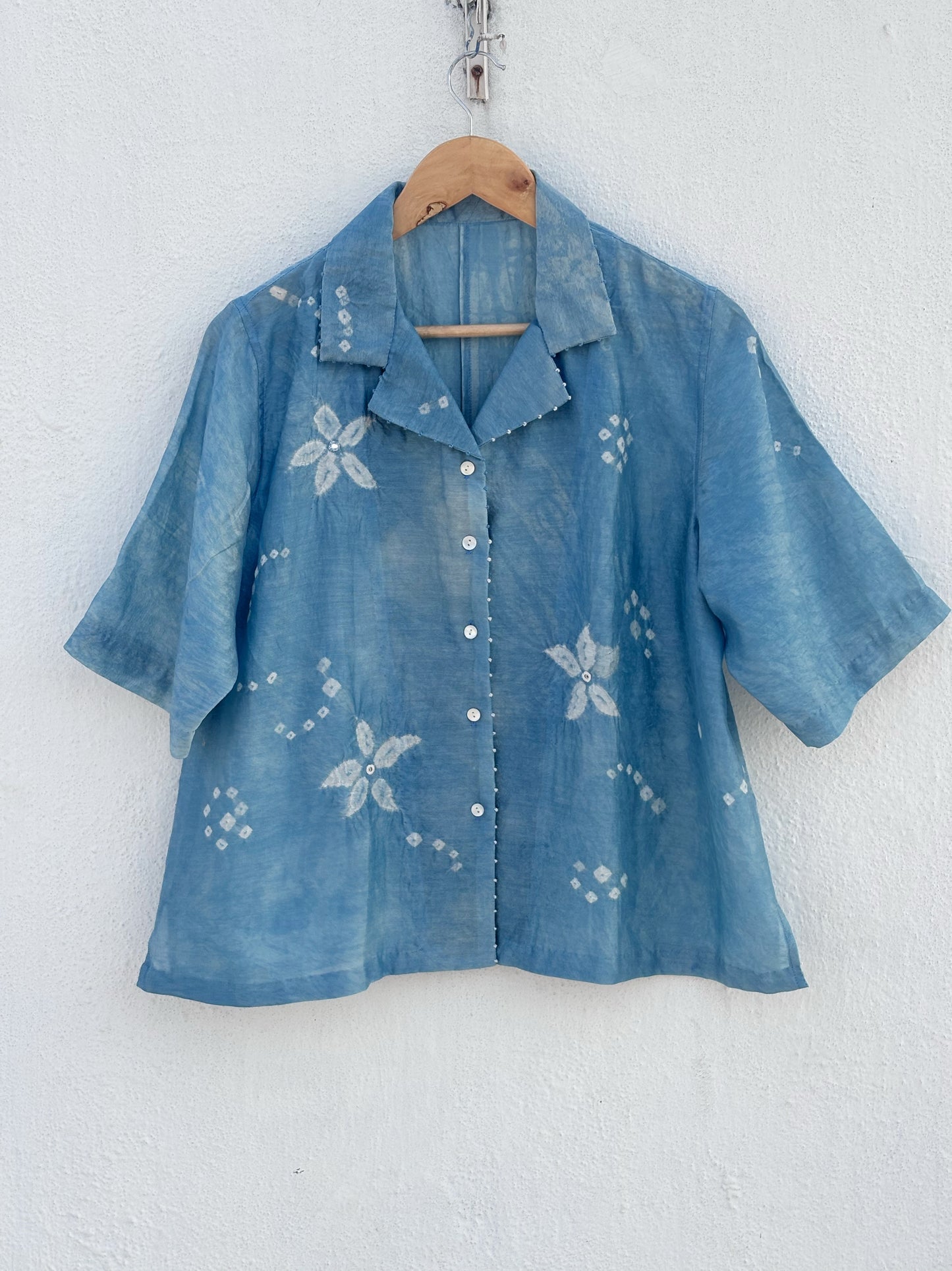 SHIBORI COTTON SILK SHIRT