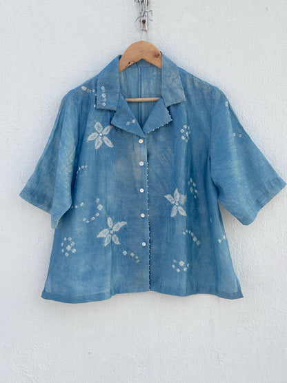SHIBORI COTTON SILK SHIRT