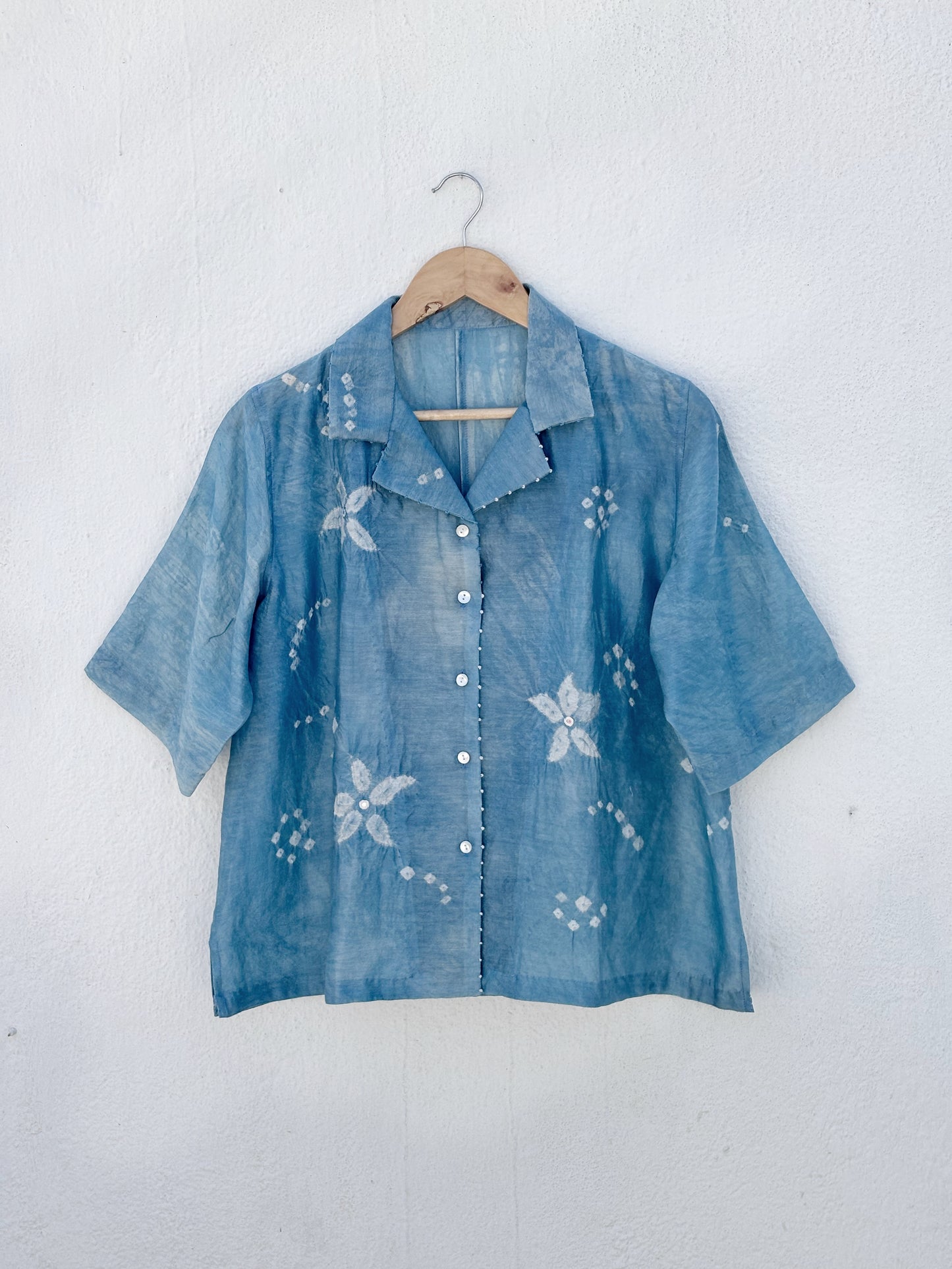 SHIBORI COTTON SILK SHIRT