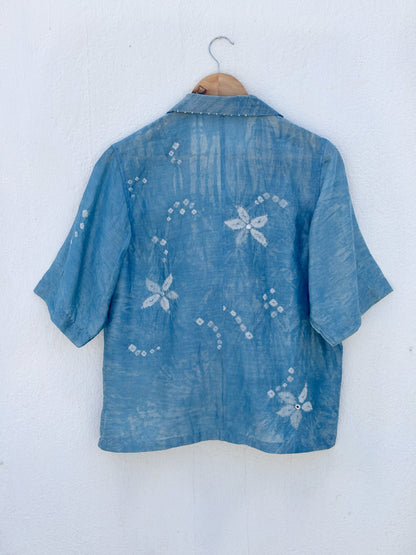 SHIBORI COTTON SILK SHIRT