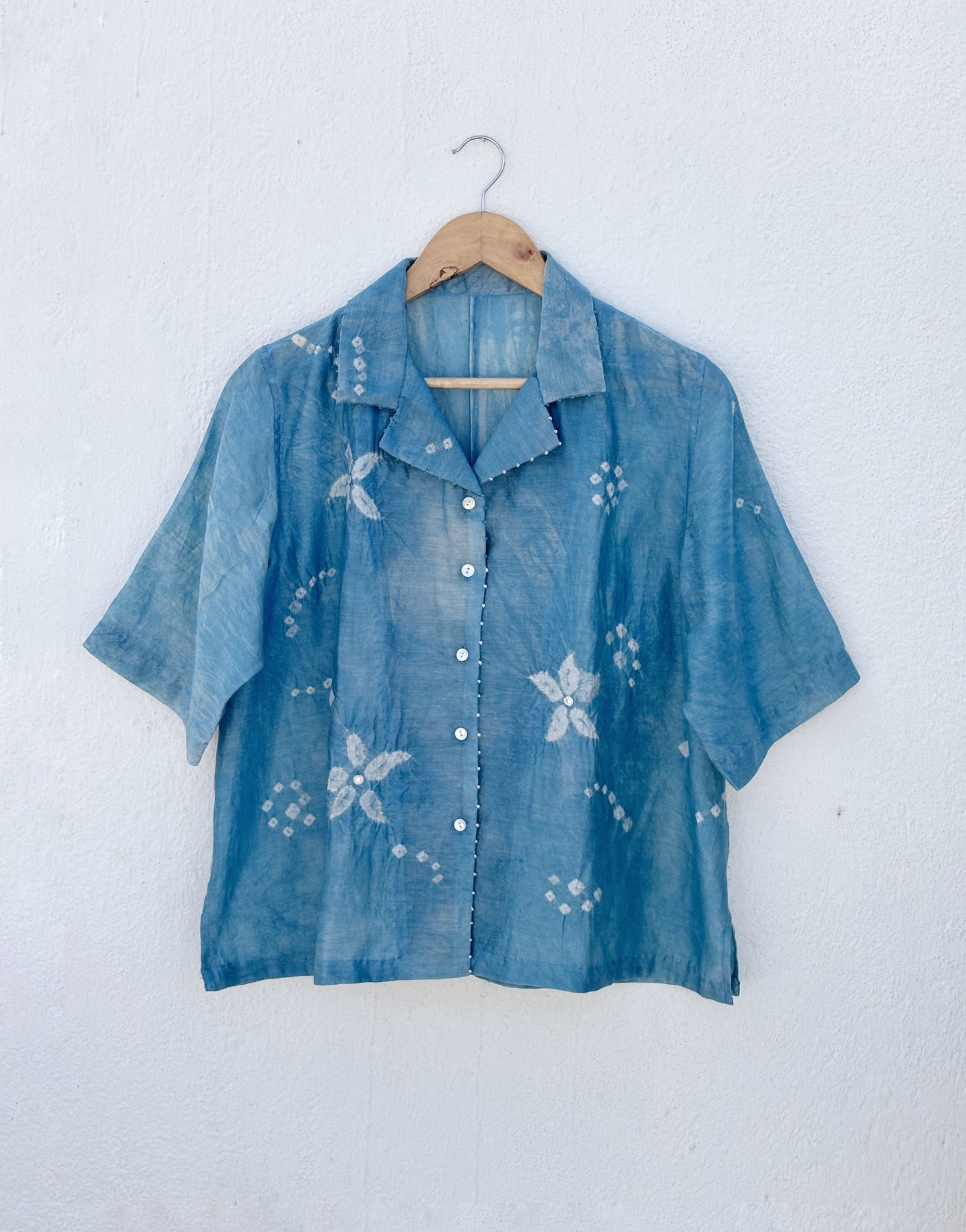 SHIBORI COTTON SILK SHIRT