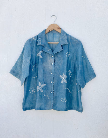 SHIBORI COTTON SILK SHIRT