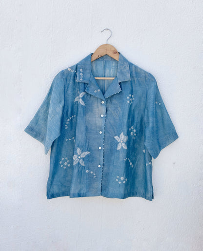 SHIBORI COTTON SILK SHIRT