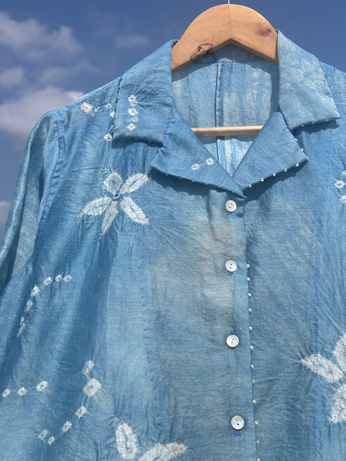 SHIBORI COTTON SILK SHIRT