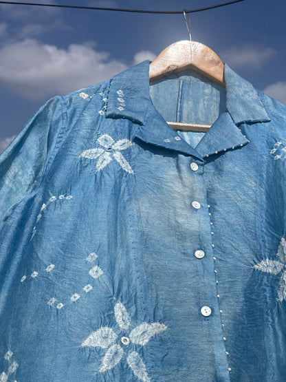 SHIBORI COTTON SILK SHIRT