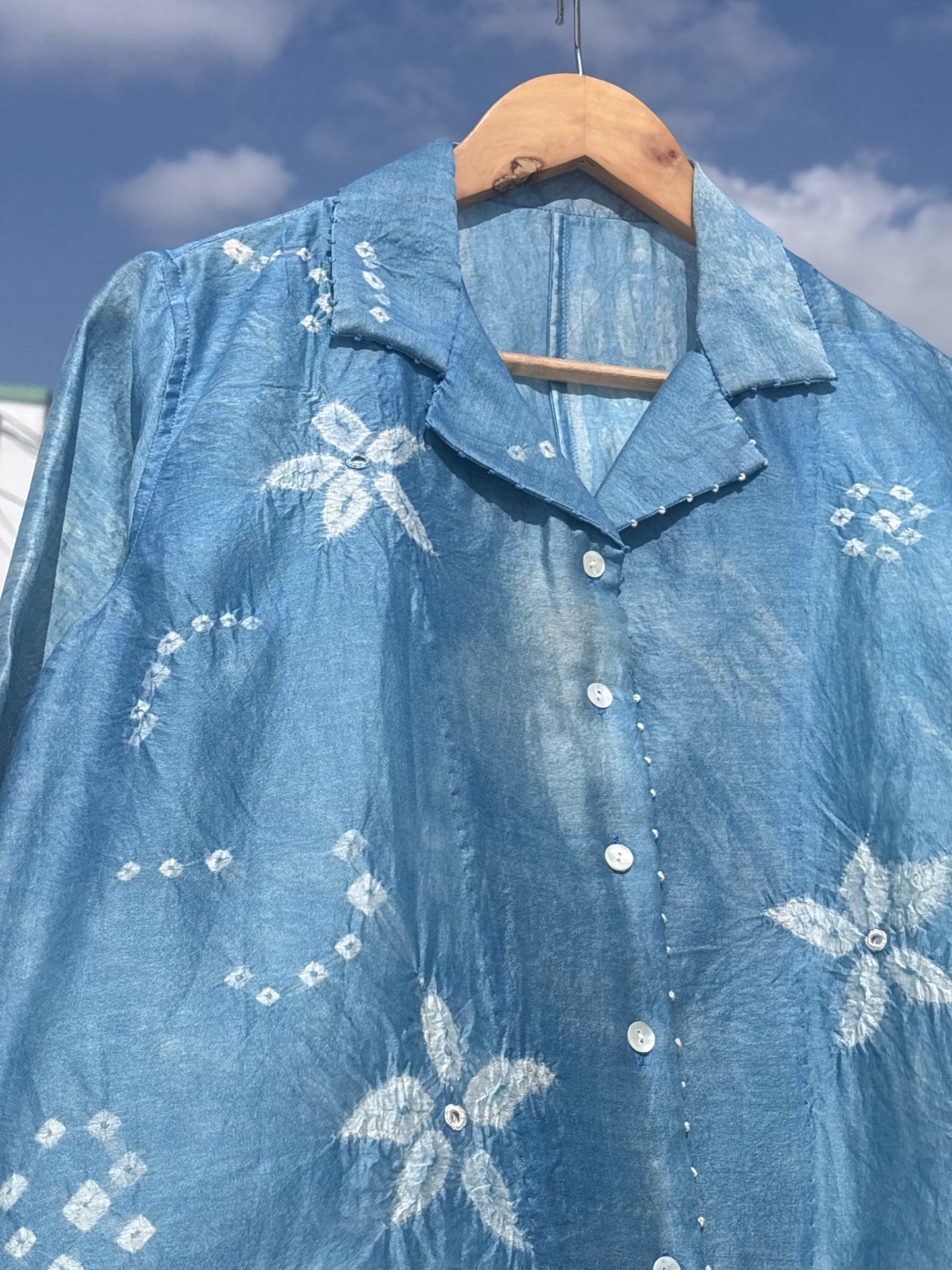 SHIBORI COTTON SILK SHIRT
