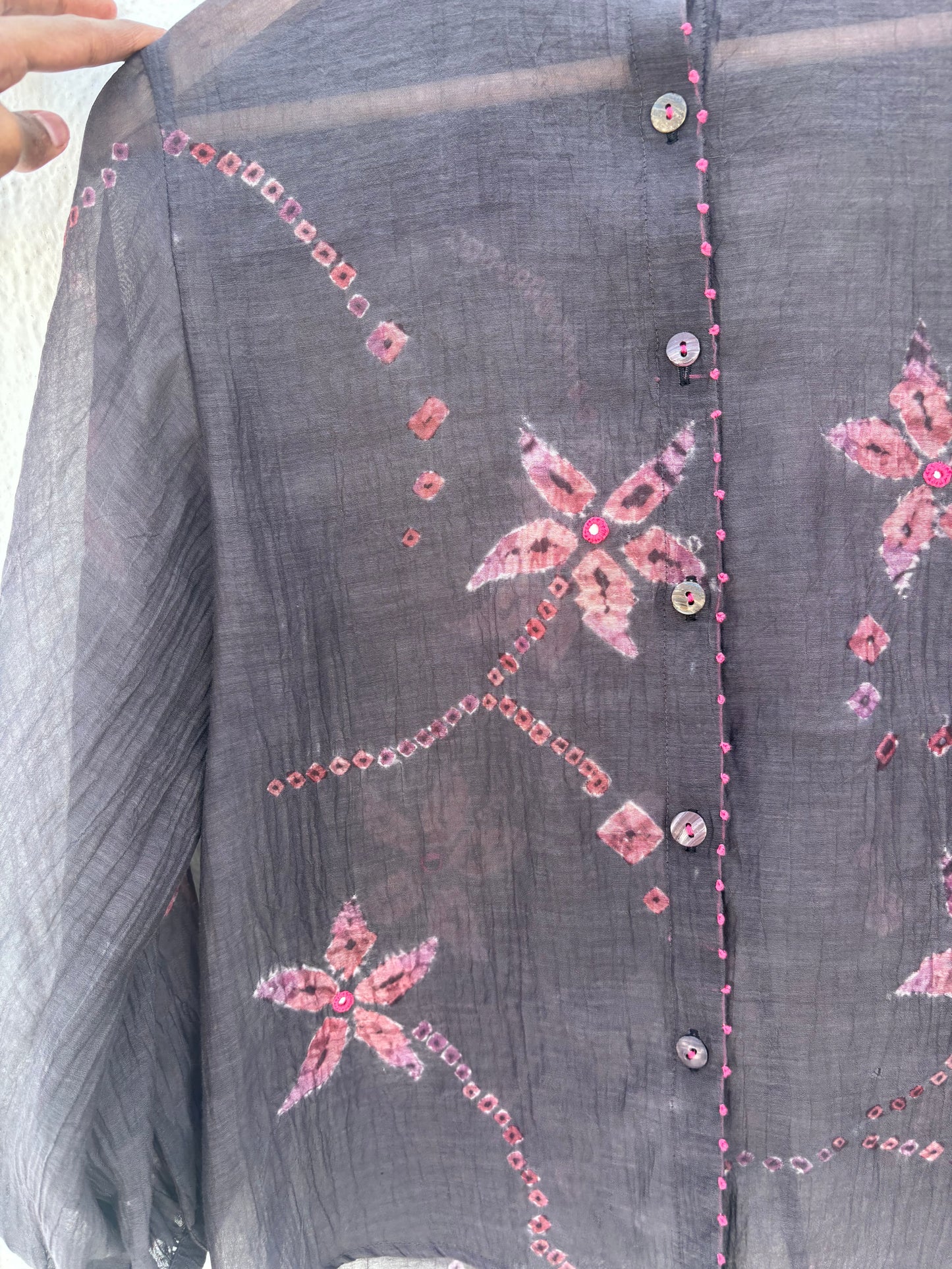 FLORAL SHIBORI SHIRT