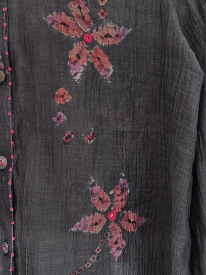 FLORAL SHIBORI SHIRT