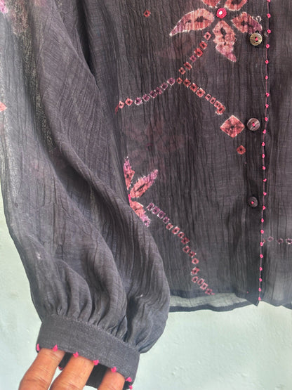 FLORAL SHIBORI SHIRT