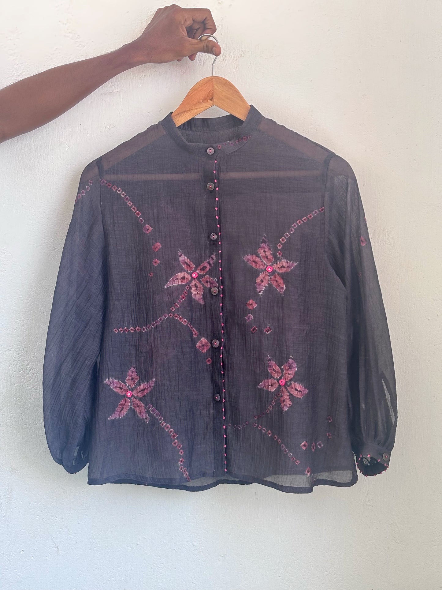 FLORAL SHIBORI SHIRT