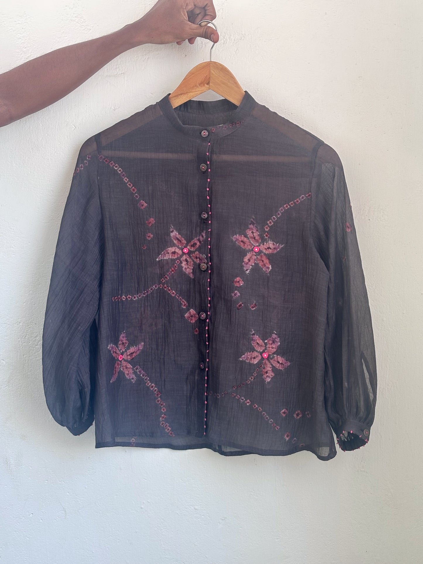 FLORAL SHIBORI SHIRT